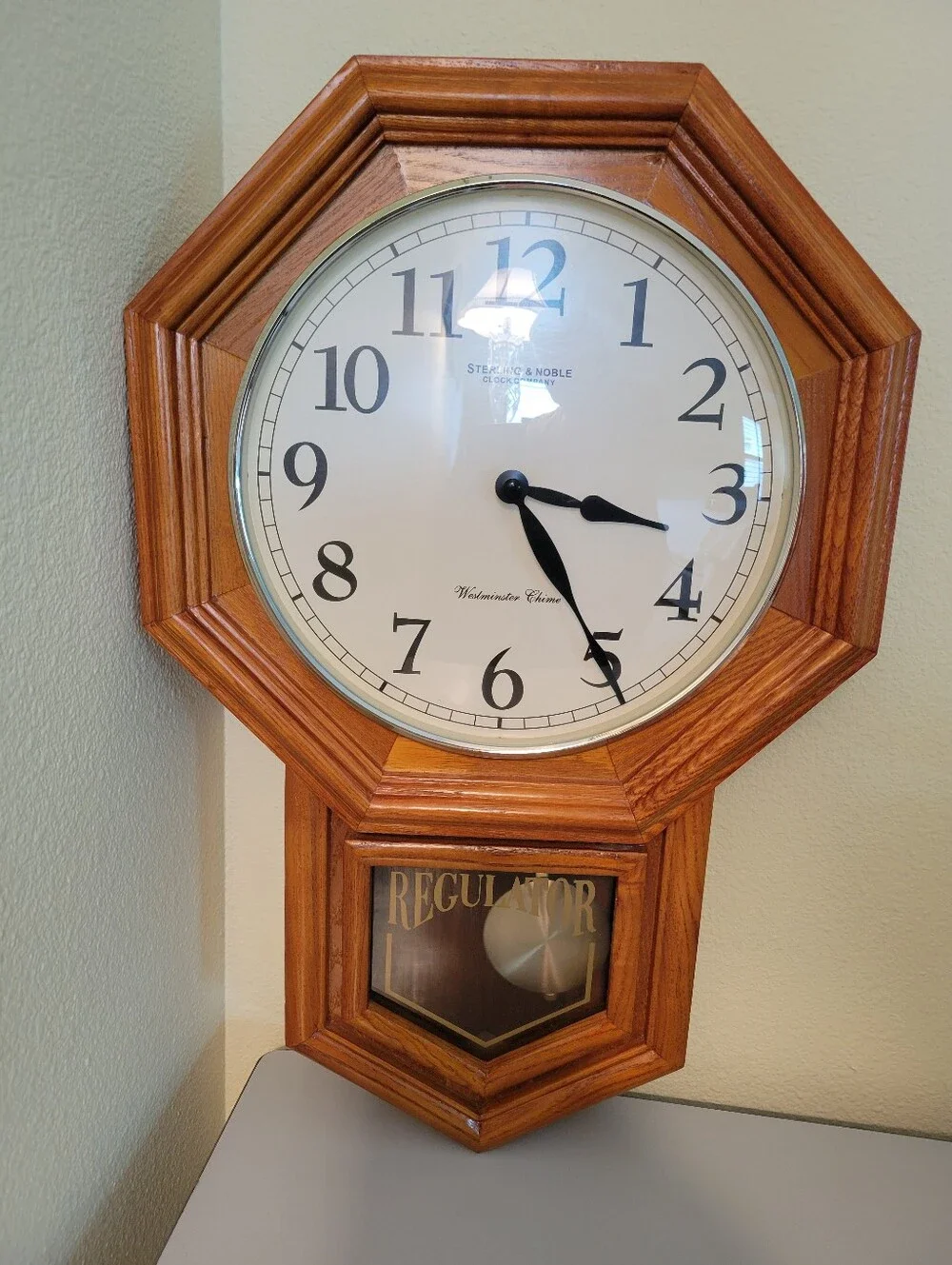Vintage Sterling and Noble Westminster Chime Wall Clock